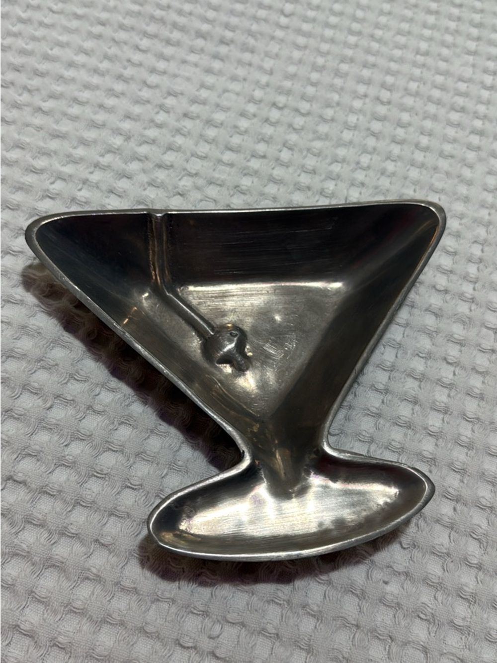 Metal Martini Glass Trinket Dish / Catch-all Tray